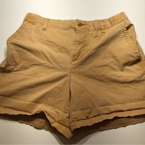 Old Navy Women's Beige Khaki Everyday Elastic Waist Chino Shorts Stretch Large